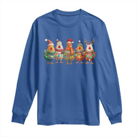 Funny Christmas Chicken Long Sleeve Shirt Funny Xmas Chickens Animals Farm Lover Gift - Wonder Print Shop