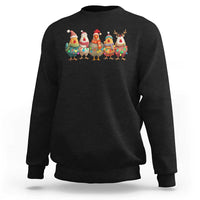Funny Christmas Chicken Sweatshirt Funny Xmas Chickens Animals Farm Lover Gift - Wonder Print Shop