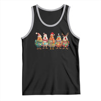 Funny Christmas Chicken Tank Top Funny Xmas Chickens Animals Farm Lover Gift - Wonder Print Shop