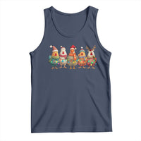 Funny Christmas Chicken Tank Top Funny Xmas Chickens Animals Farm Lover Gift - Wonder Print Shop