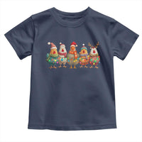 Funny Christmas Chicken Toddler T Shirt Funny Xmas Chickens Animals Farm Lover Gift - Wonder Print Shop