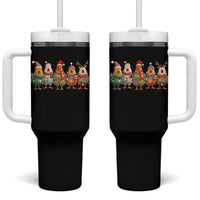 Funny Christmas Chicken Tumbler With Handle Funny Xmas Chickens Animals Farm Lover Gift - Wonder Print Shop
