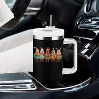 Funny Christmas Chicken Tumbler With Handle Funny Xmas Chickens Animals Farm Lover Gift - Wonder Print Shop