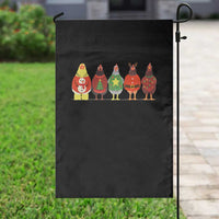 Сute Christmas Chickens Garden Flag Funny Xmas Chickens Farm Animals Lover Gift - Wonder Print Shop