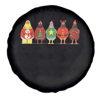 Сute Christmas Chickens Spare Tire Cover Funny Xmas Chickens Farm Animals Lover Gift - Wonder Print Shop