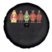 Сute Christmas Chickens Spare Tire Cover Funny Xmas Chickens Farm Animals Lover Gift - Wonder Print Shop