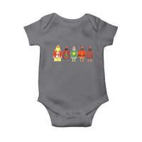 Сute Christmas Chickens Baby Onesie Funny Xmas Chickens Farm Animals Lover Gift - Wonder Print Shop