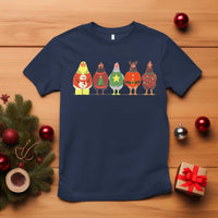 Сute Christmas Chickens T Shirt Funny Xmas Chickens Farm Animals Lover Gift - Wonder Print Shop