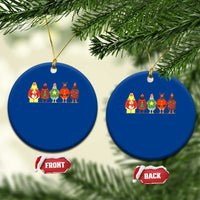 Сute Christmas Chickens Ceramic Ornament Funny Xmas Chickens Farm Animals Lover Gift - Wonder Print Shop