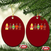 Сute Christmas Chickens Ceramic Ornament Funny Xmas Chickens Farm Animals Lover Gift - Wonder Print Shop
