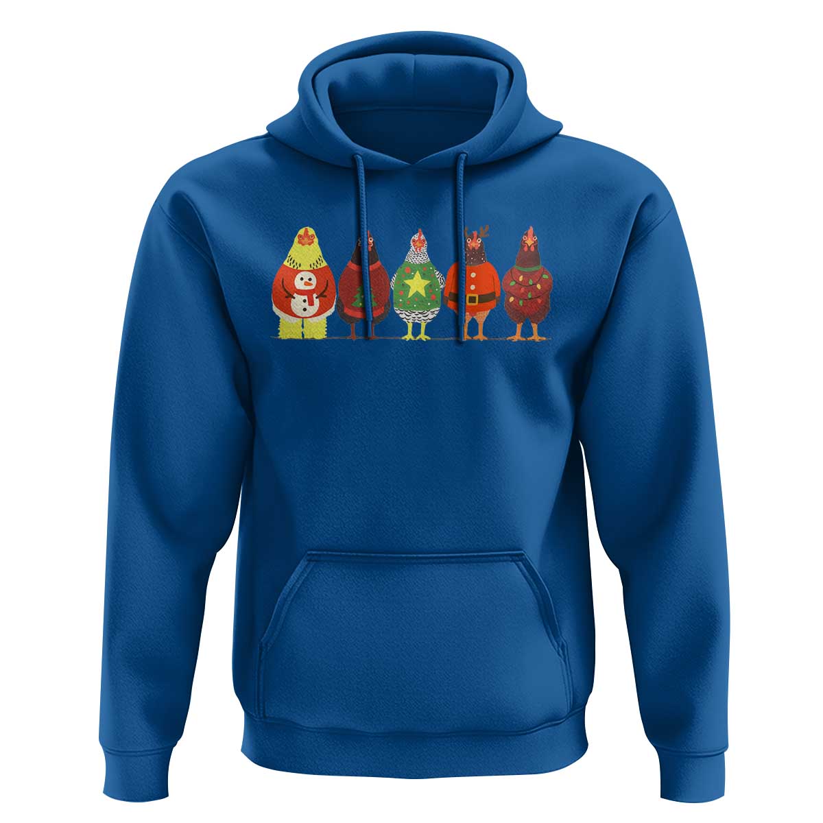Сute Christmas Chickens Hoodie Funny Xmas Chickens Farm Animals Lover Gift - Wonder Print Shop
