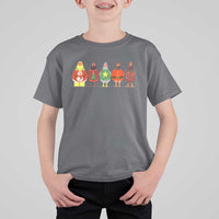 Сute Christmas Chickens T Shirt For Kid Funny Xmas Chickens Farm Animals Lover Gift - Wonder Print Shop