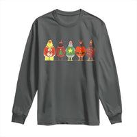 Сute Christmas Chickens Long Sleeve Shirt Funny Xmas Chickens Farm Animals Lover Gift - Wonder Print Shop