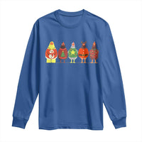 Сute Christmas Chickens Long Sleeve Shirt Funny Xmas Chickens Farm Animals Lover Gift - Wonder Print Shop