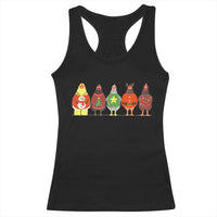 Сute Christmas Chickens Racerback Tank Top Funny Xmas Chickens Farm Animals Lover Gift - Wonder Print Shop