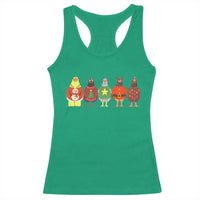 Сute Christmas Chickens Racerback Tank Top Funny Xmas Chickens Farm Animals Lover Gift - Wonder Print Shop