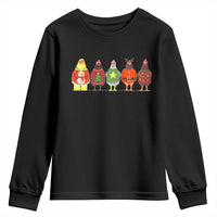 Сute Christmas Chickens Youth Sweatshirt Funny Xmas Chickens Farm Animals Lover Gift - Wonder Print Shop