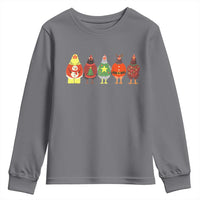 Сute Christmas Chickens Youth Sweatshirt Funny Xmas Chickens Farm Animals Lover Gift - Wonder Print Shop