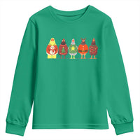 Сute Christmas Chickens Youth Sweatshirt Funny Xmas Chickens Farm Animals Lover Gift - Wonder Print Shop