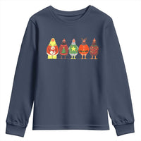 Сute Christmas Chickens Youth Sweatshirt Funny Xmas Chickens Farm Animals Lover Gift - Wonder Print Shop