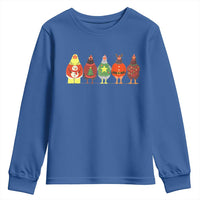Сute Christmas Chickens Youth Sweatshirt Funny Xmas Chickens Farm Animals Lover Gift - Wonder Print Shop
