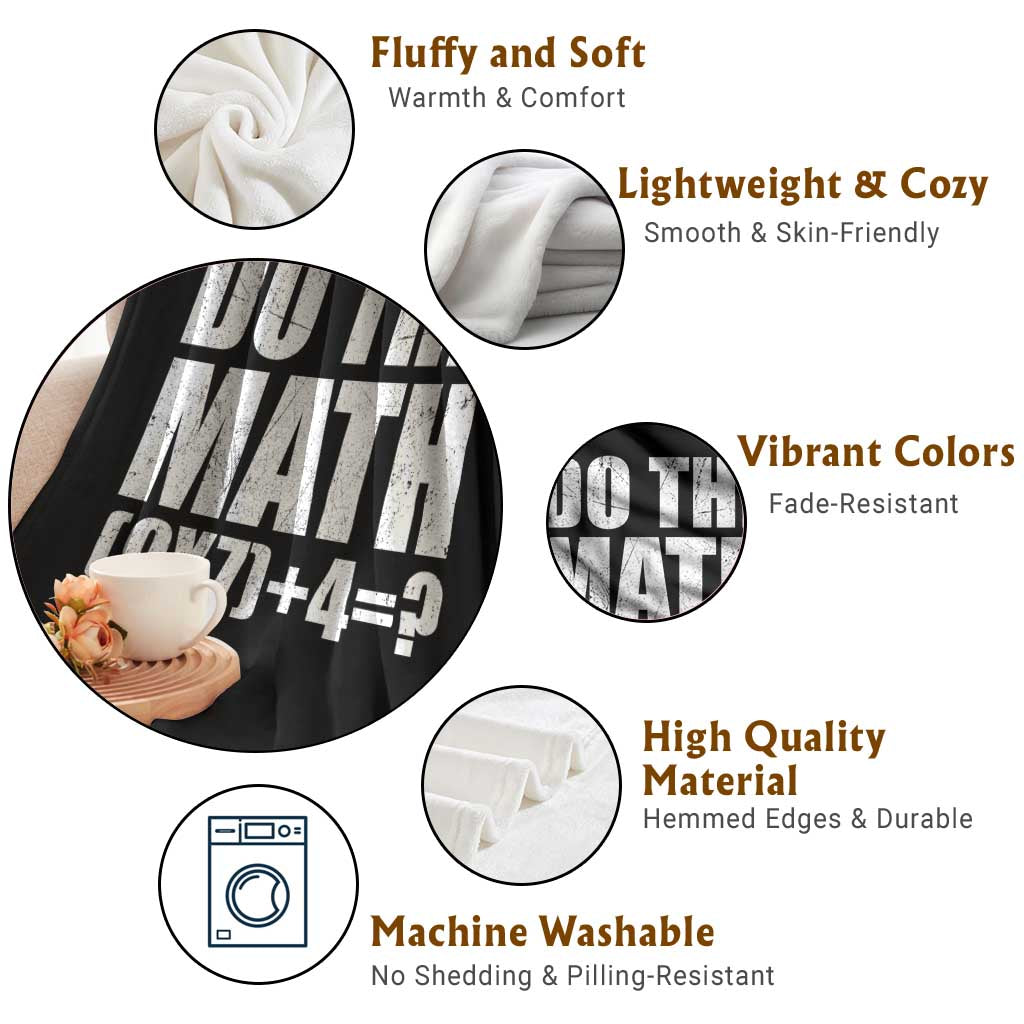 Do The Math 67 Meme Throw Blanket Funny Six Seven Meme Brainrot Math Teacher - Wonder Print Shop