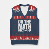 Do The Math 67 Meme V-Neck Knit Sweater Vest Funny Six Seven Meme Brainrot Math Teacher - Wonder Print Shop