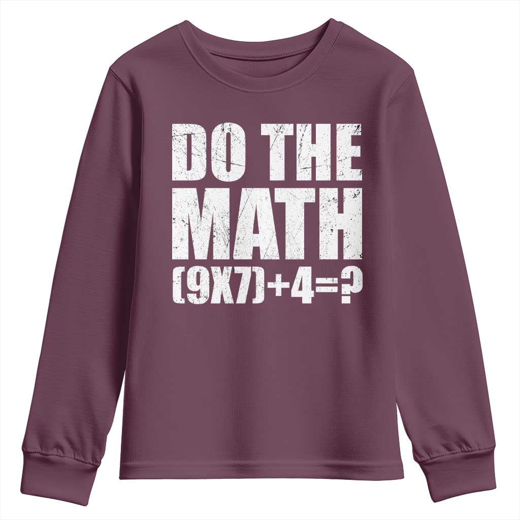 Do The Math 67 Meme Youth Sweatshirt Funny Six Seven Meme Brainrot Math Teacher - Wonder Print Shop