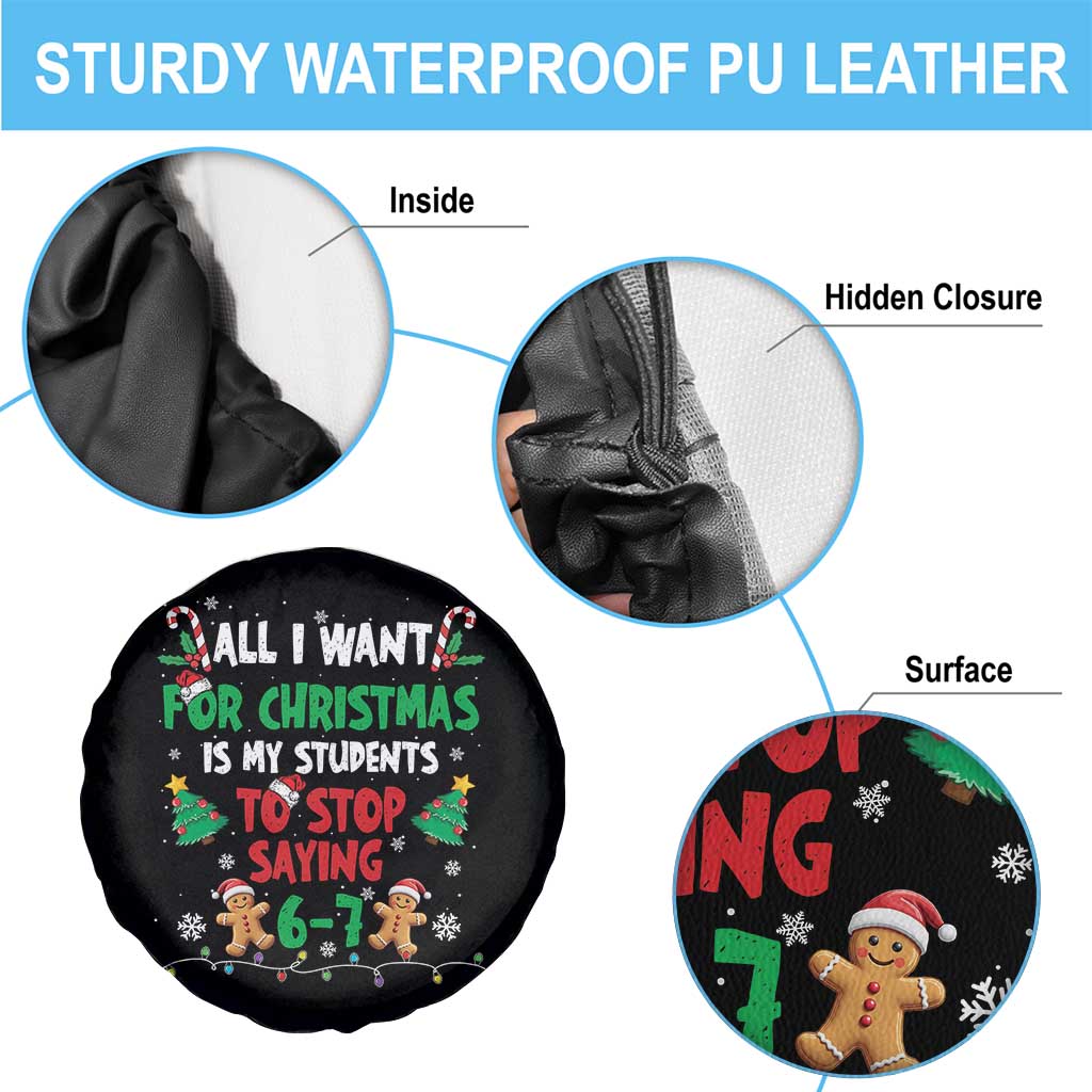 Funny Teacher Christmas 67 Spare Tire Cover My Students to Stop Saying 6-7 Six Seven - Wonder Print Shop