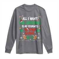 Funny Teacher Christmas 67 Long Sleeve Shirt My Students to Stop Saying 6-7 Six Seven - Wonder Print Shop