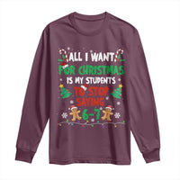 Funny Teacher Christmas 67 Long Sleeve Shirt My Students to Stop Saying 6-7 Six Seven - Wonder Print Shop