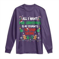 Funny Teacher Christmas 67 Long Sleeve Shirt My Students to Stop Saying 6-7 Six Seven - Wonder Print Shop