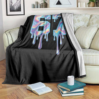 Baseball Drip Number 67 Player Throw Blanket Funny Six Seven Meme 67th Birthday Holographic Dripping - Wonder Print Shop