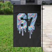 Baseball Drip Number 67 Player Garden Flag Funny Six Seven Meme 67th Birthday Holographic Dripping - Wonder Print Shop