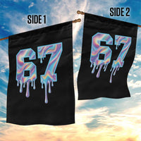 Baseball Drip Number 67 Player Garden Flag Funny Six Seven Meme 67th Birthday Holographic Dripping - Wonder Print Shop