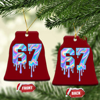 Baseball Drip Number 67 Player Ceramic Ornament Funny Six Seven Meme 67th Birthday Holographic Dripping - Wonder Print Shop
