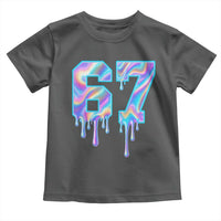 Baseball Drip Number 67 Player Toddler T Shirt Funny Six Seven Meme 67th Birthday Holographic Dripping - Wonder Print Shop