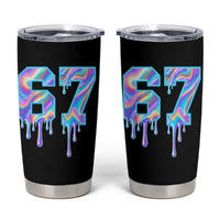 Baseball Drip Number 67 Player Tumbler Cup Funny Six Seven Meme 67th Birthday Holographic Dripping - Wonder Print Shop