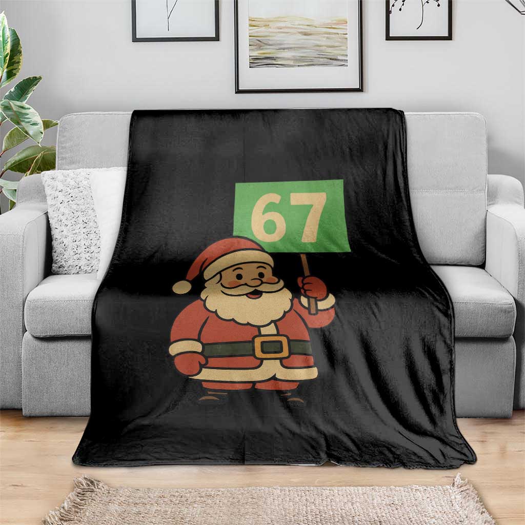 67 Christmas Throw Blanket Funny Six Seven Meme Brainrot Santa Claus Boys - Wonder Print Shop