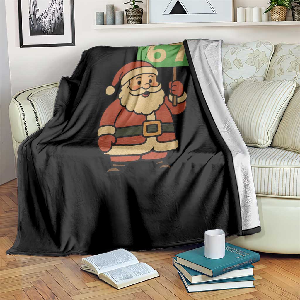 67 Christmas Throw Blanket Funny Six Seven Meme Brainrot Santa Claus Boys - Wonder Print Shop