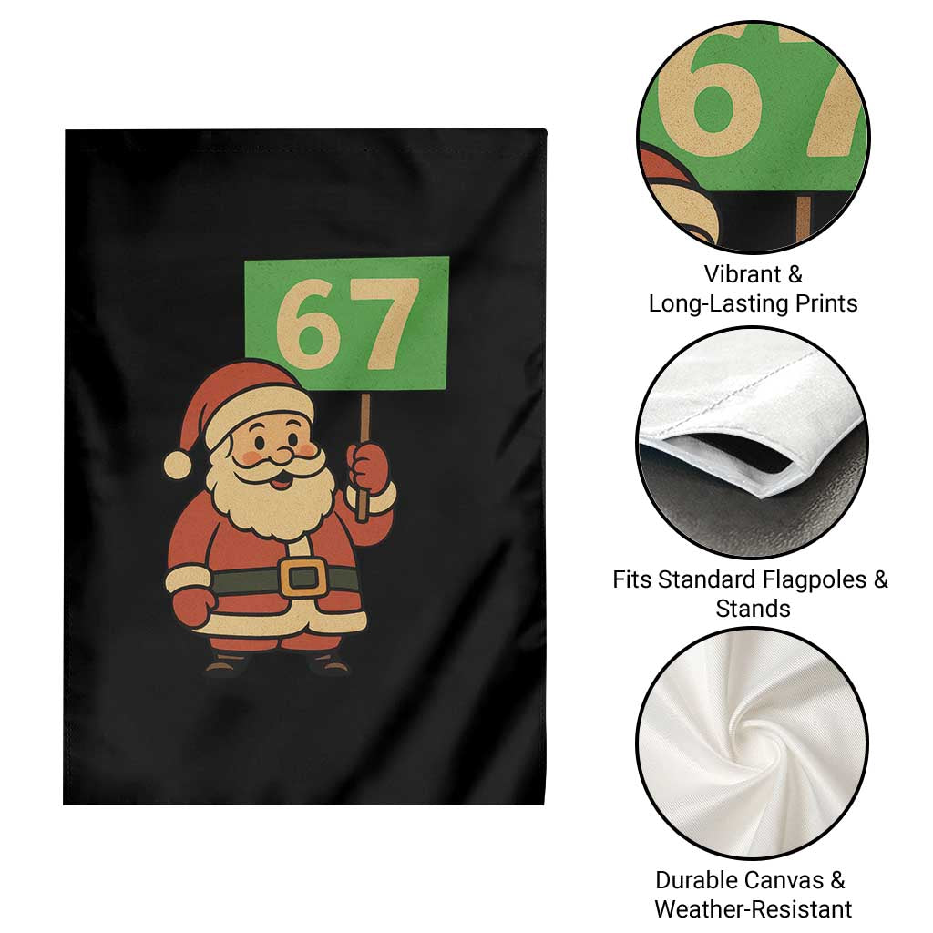 67 Christmas Garden Flag Funny Six Seven Meme Brainrot Santa Claus Boys - Wonder Print Shop