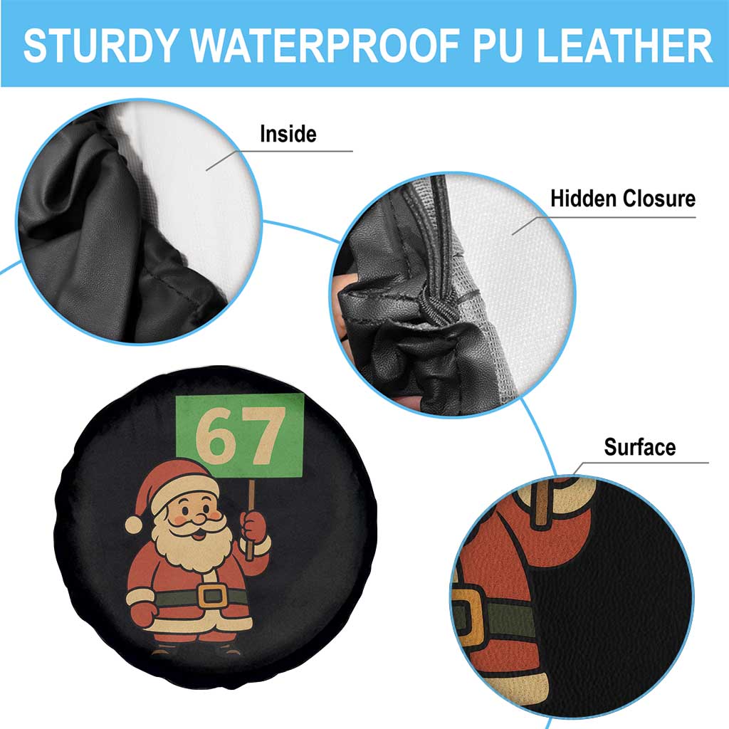 67 Christmas Spare Tire Cover Funny Six Seven Meme Brainrot Santa Claus Boys - Wonder Print Shop
