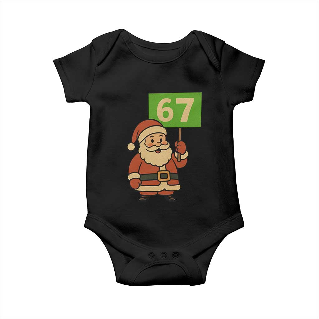 67 Christmas Baby Onesie Funny Six Seven Meme Brainrot Santa Claus Boys - Wonder Print Shop