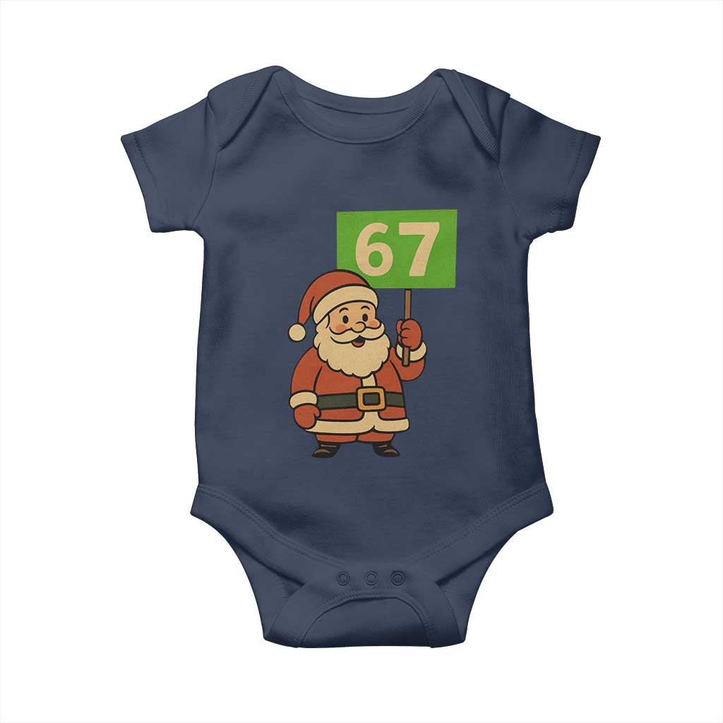 67 Christmas Baby Onesie Funny Six Seven Meme Brainrot Santa Claus Boys - Wonder Print Shop