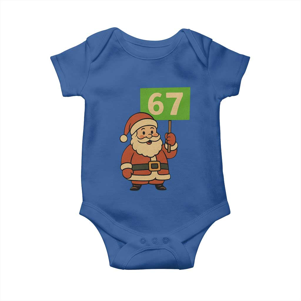 67 Christmas Baby Onesie Funny Six Seven Meme Brainrot Santa Claus Boys - Wonder Print Shop