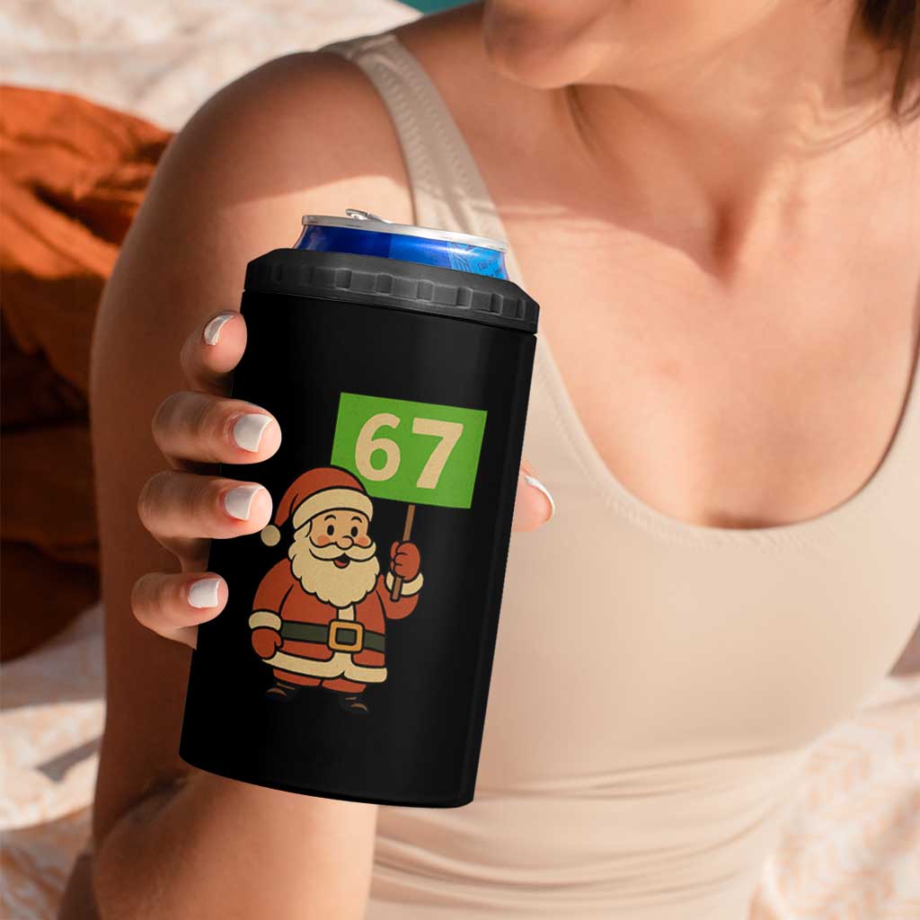 67 Christmas 4 in 1 Can Cooler Tumbler Funny Six Seven Meme Brainrot Santa Claus Boys - Wonder Print Shop