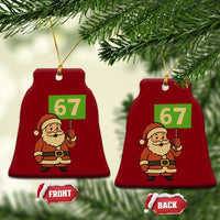 67 Christmas Ceramic Ornament Funny Six Seven Meme Brainrot Santa Claus Boys - Wonder Print Shop