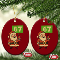 67 Christmas Ceramic Ornament Funny Six Seven Meme Brainrot Santa Claus Boys - Wonder Print Shop