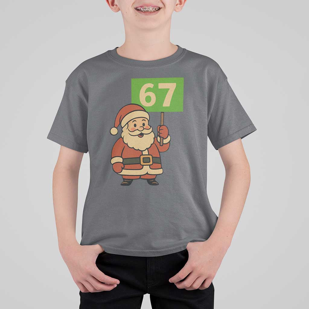 67 Christmas T Shirt For Kid Funny Six Seven Meme Brainrot Santa Claus Boys - Wonder Print Shop