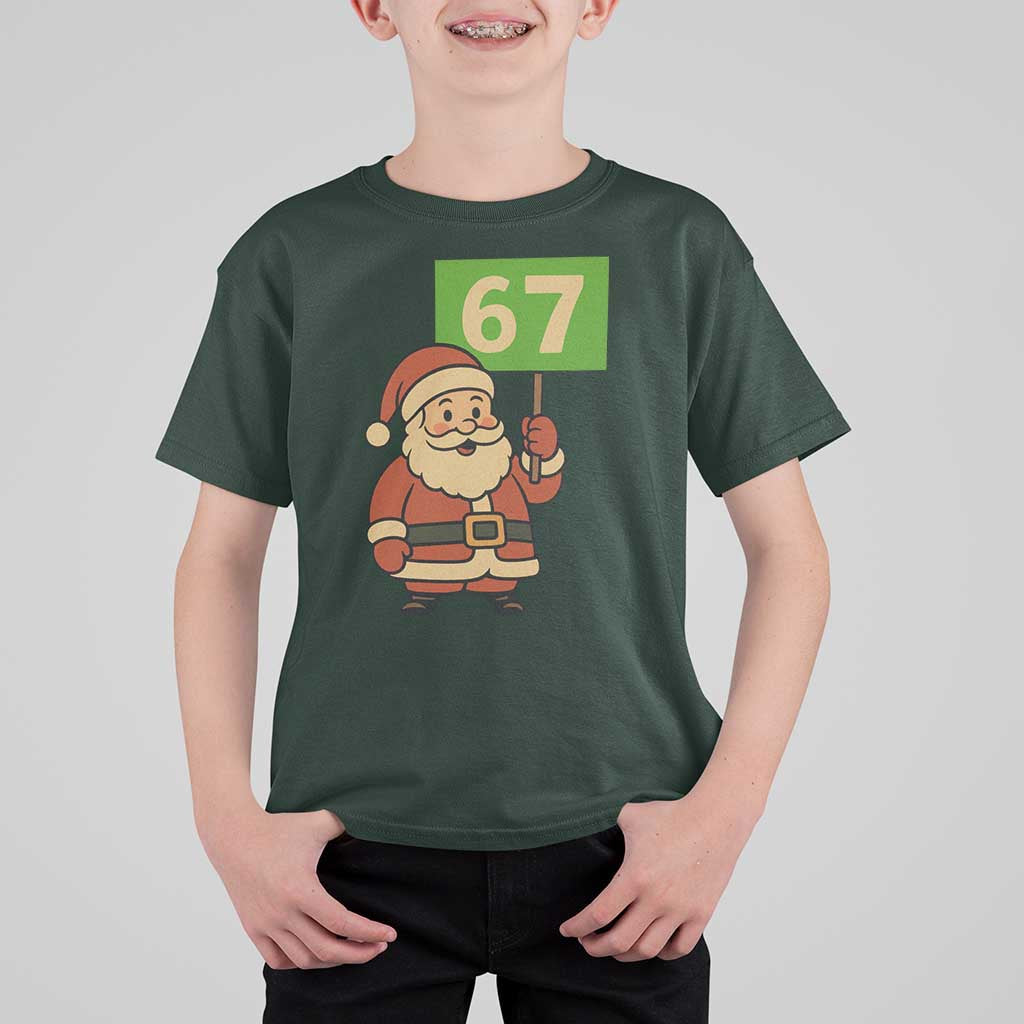 67 Christmas T Shirt For Kid Funny Six Seven Meme Brainrot Santa Claus Boys - Wonder Print Shop